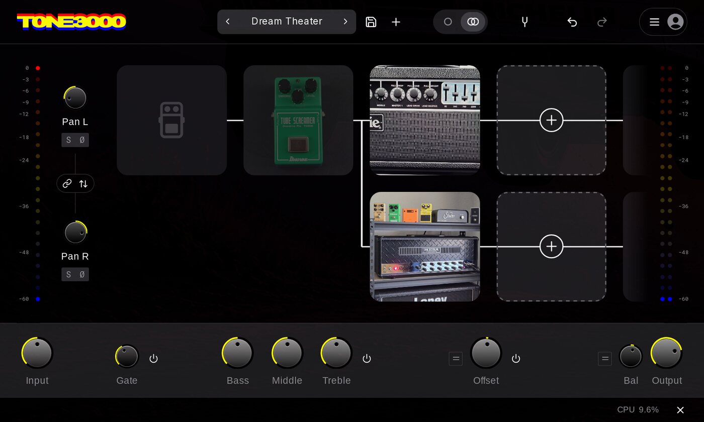 TONE3000 showing the Dream Theater preset