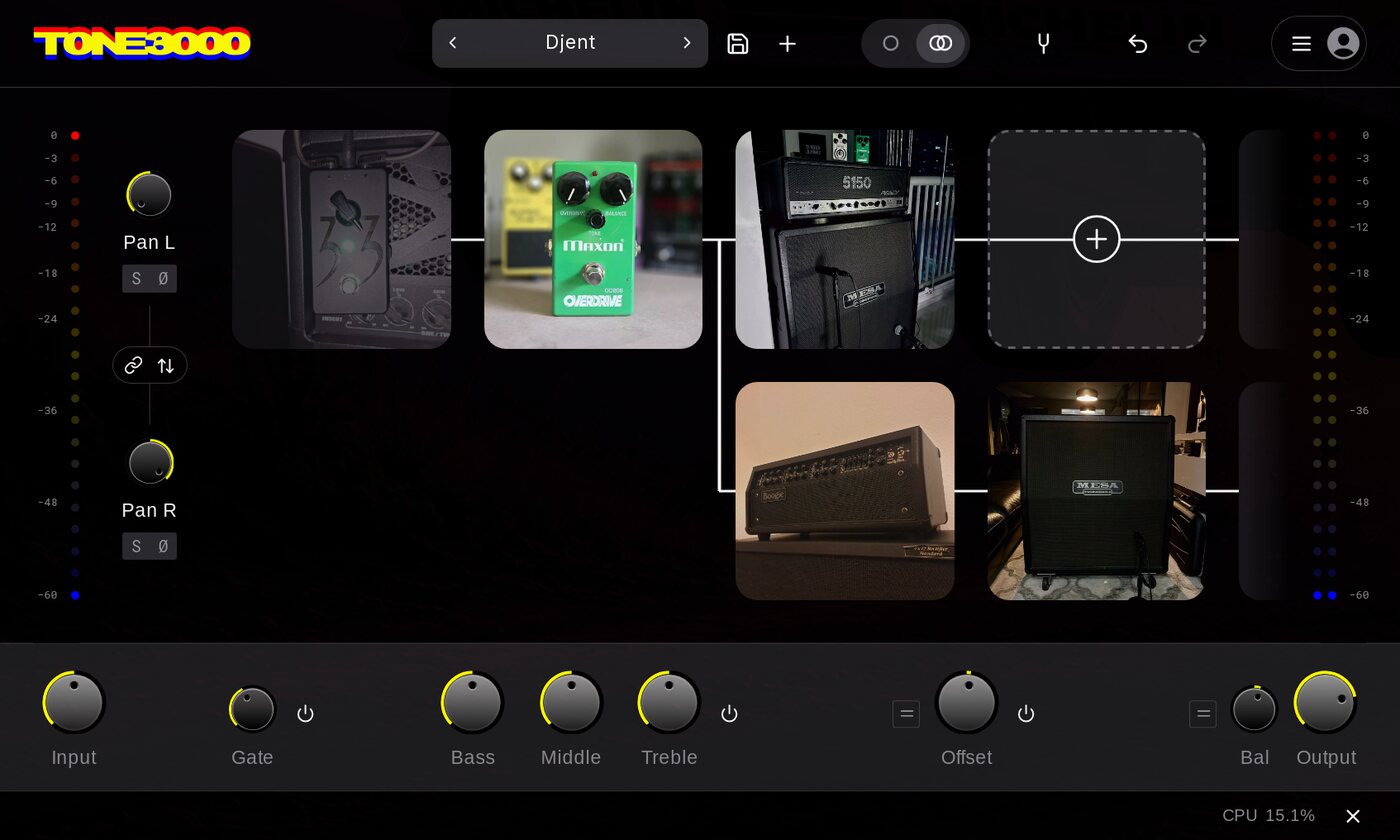 TONE3000 showing the Djent preset
