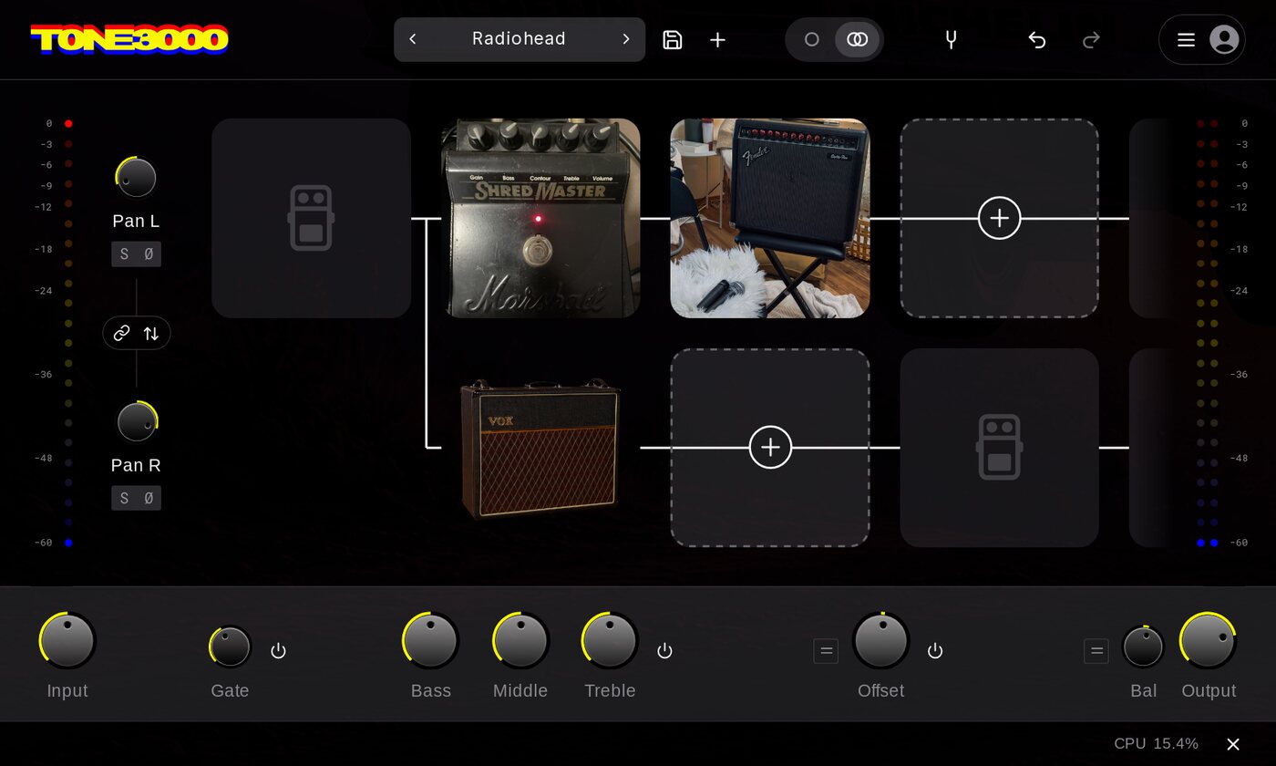TONE3000 showing the Radiohead preset