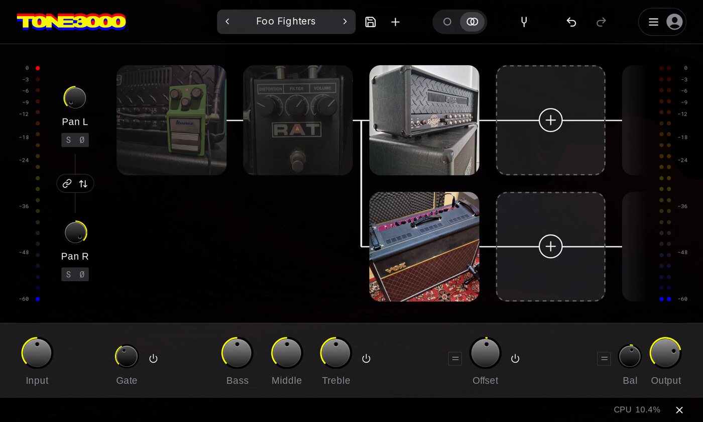 TONE3000 showing the Foo Fighters preset