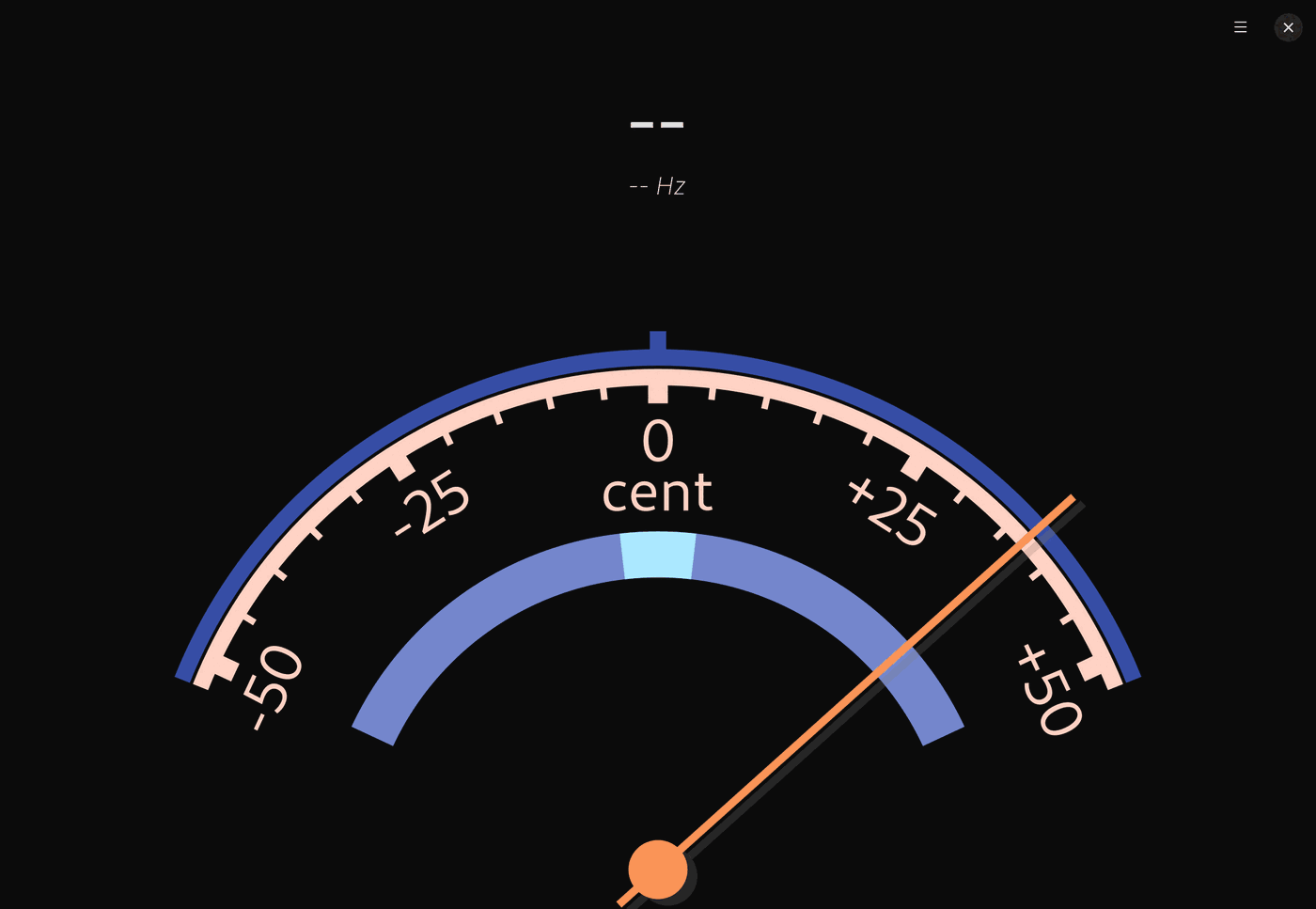 Chromatic floating at 1100 by 760 after the window rule, the whole gauge visible, idle with no note